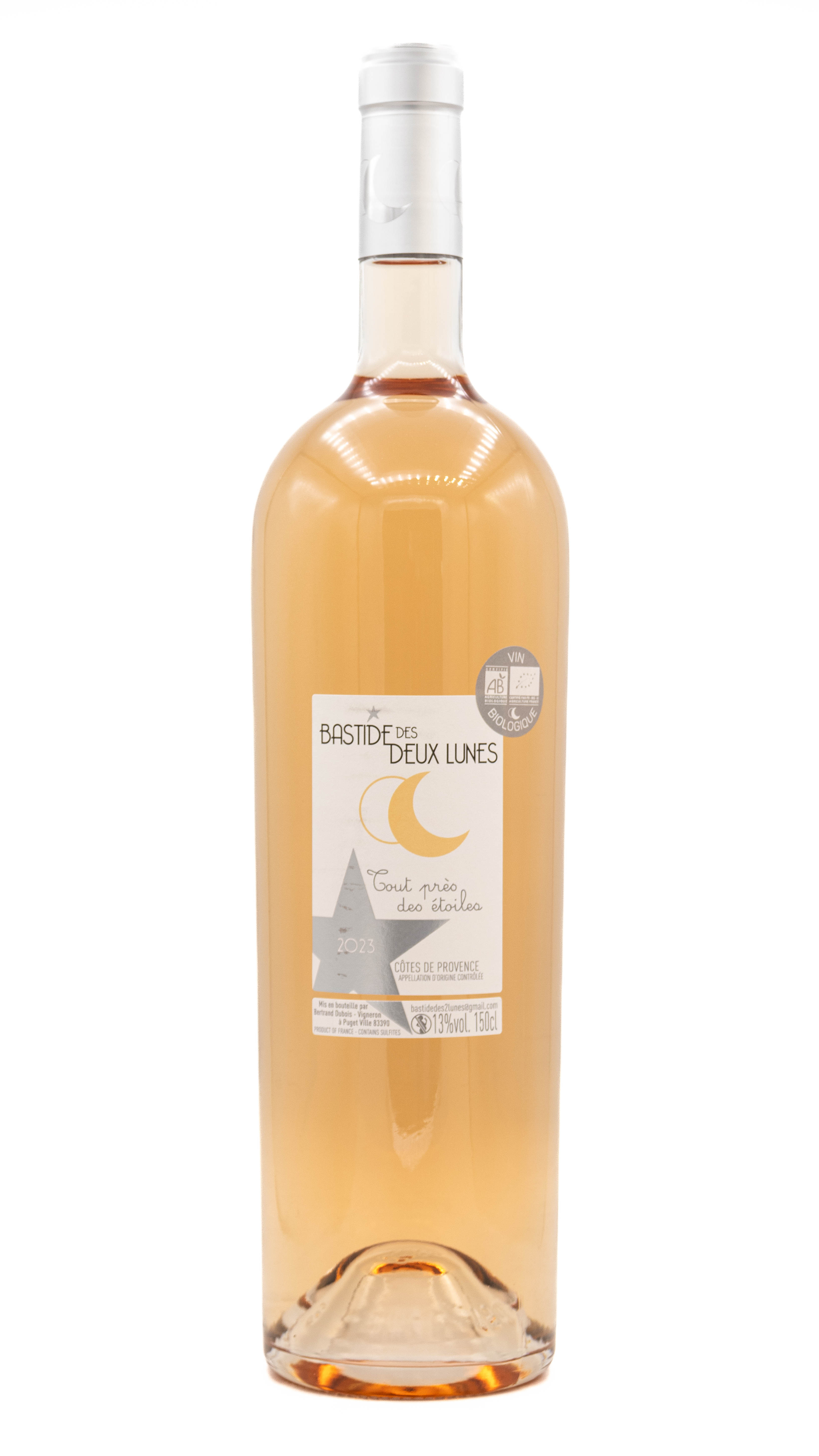 Bastide des Deux Lunes, Tout près des Etoiles Rosé Côtes de Provence 2023 Magnum - BIO