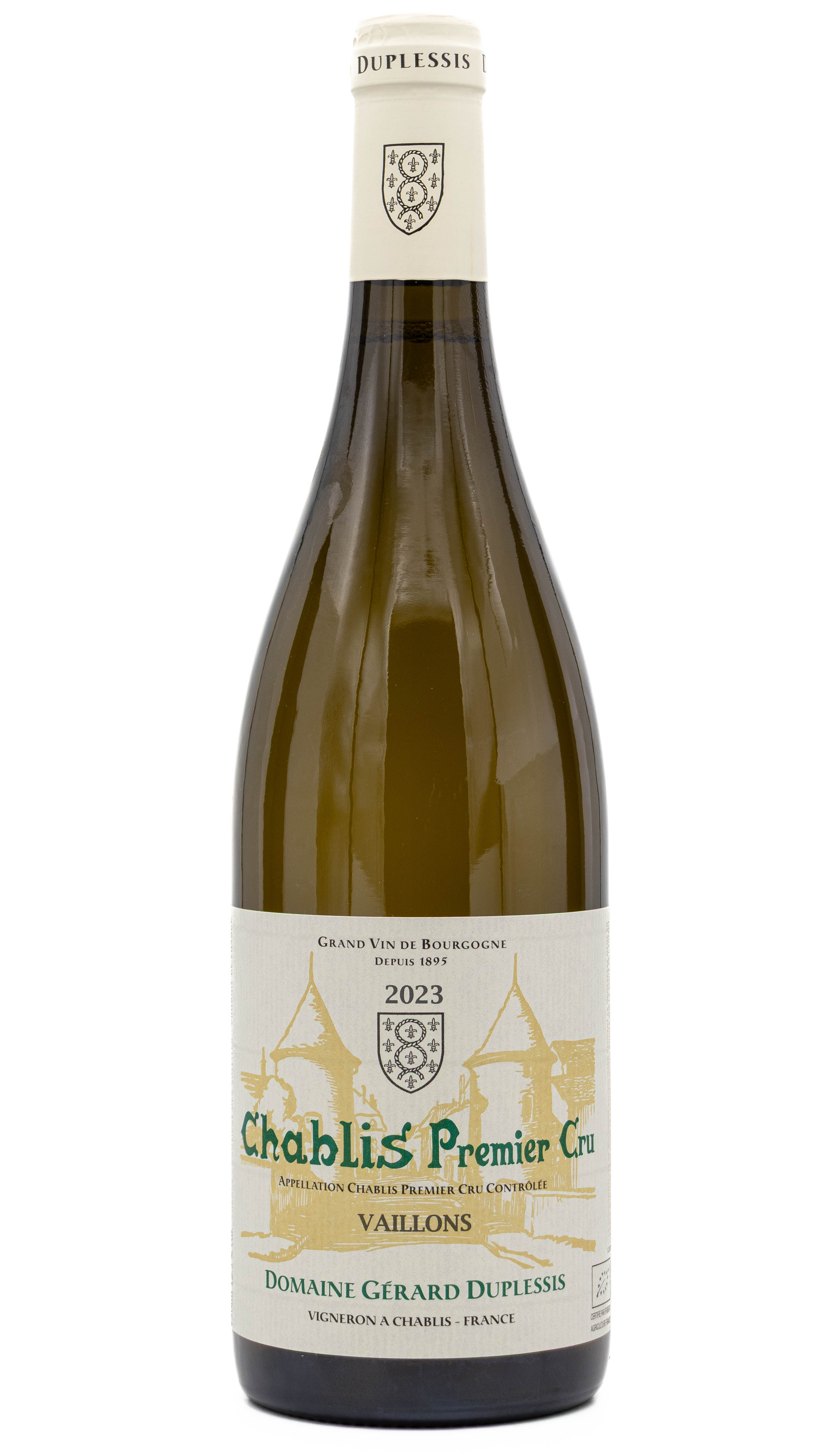 Domaine Gérard Duplessis Chablis Vaillons 1er Cru 2023 - BIO