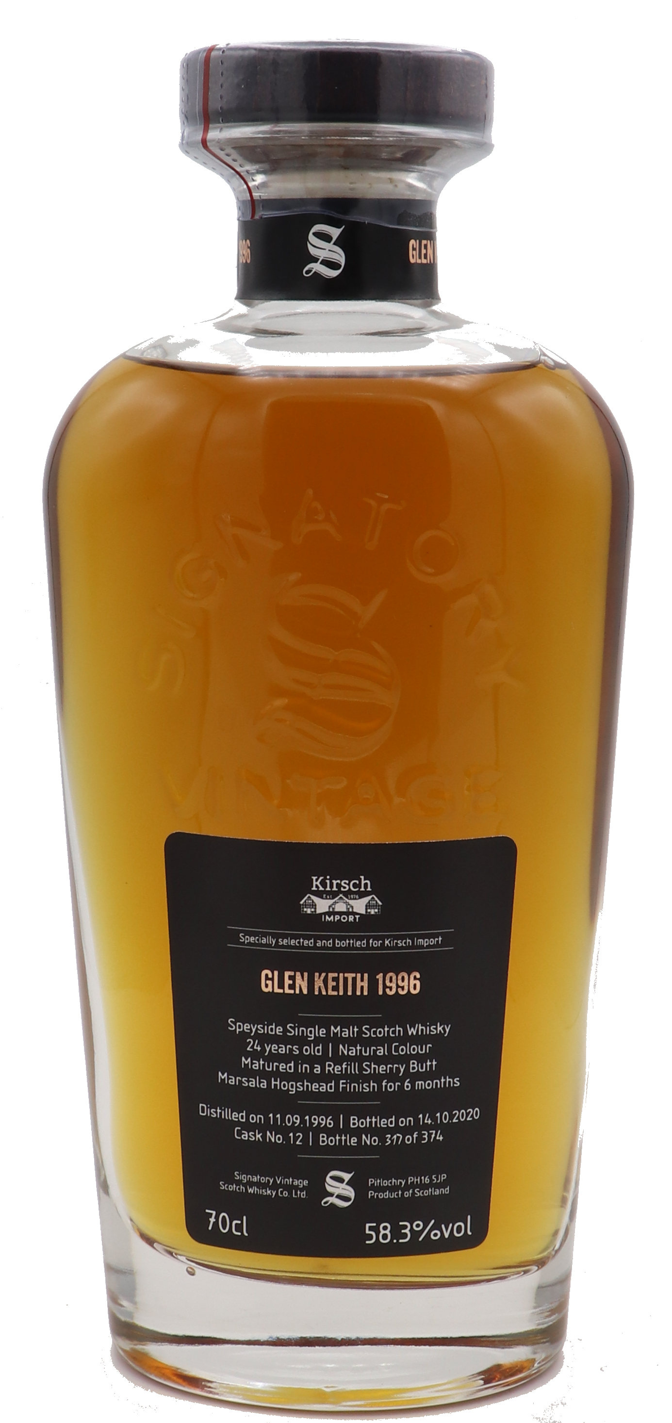 Signatory Cask Strength Collection Glen Keith 1996 Cask No.12 - 58,3% - Ltd. 374 Flaschen