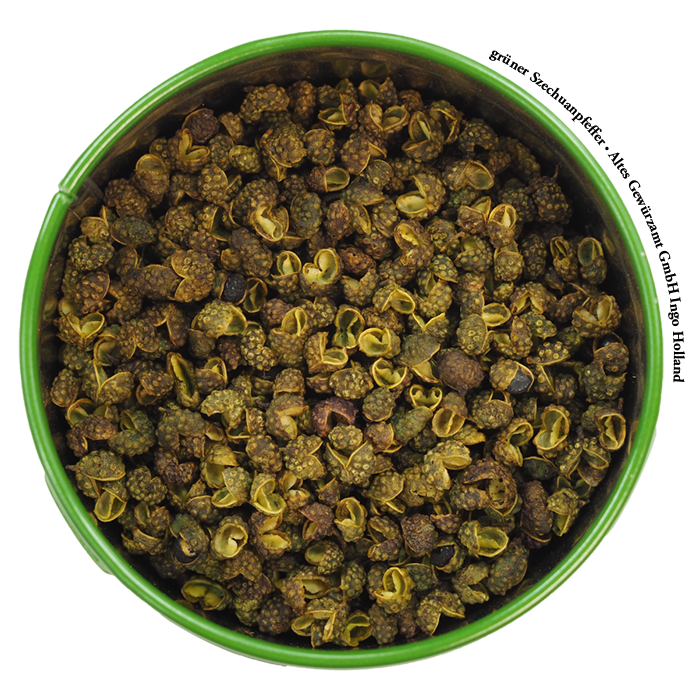 Altes Gewürzamt, grüner Szechuanpfeffer, geöffnet, China 35g