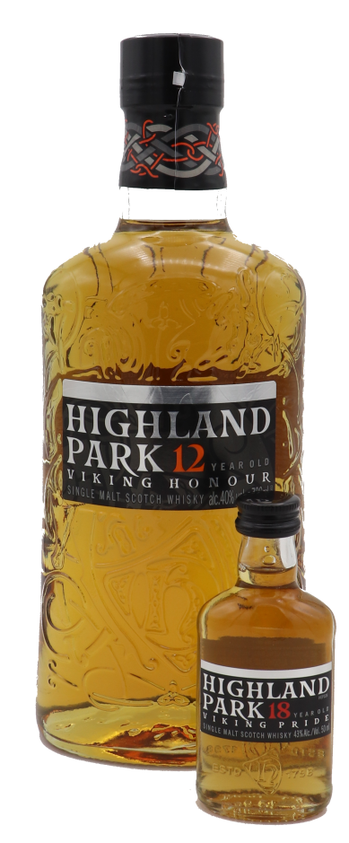 Highland Park 12 Years + Highland Park 18 Years mini Single Malt 40%