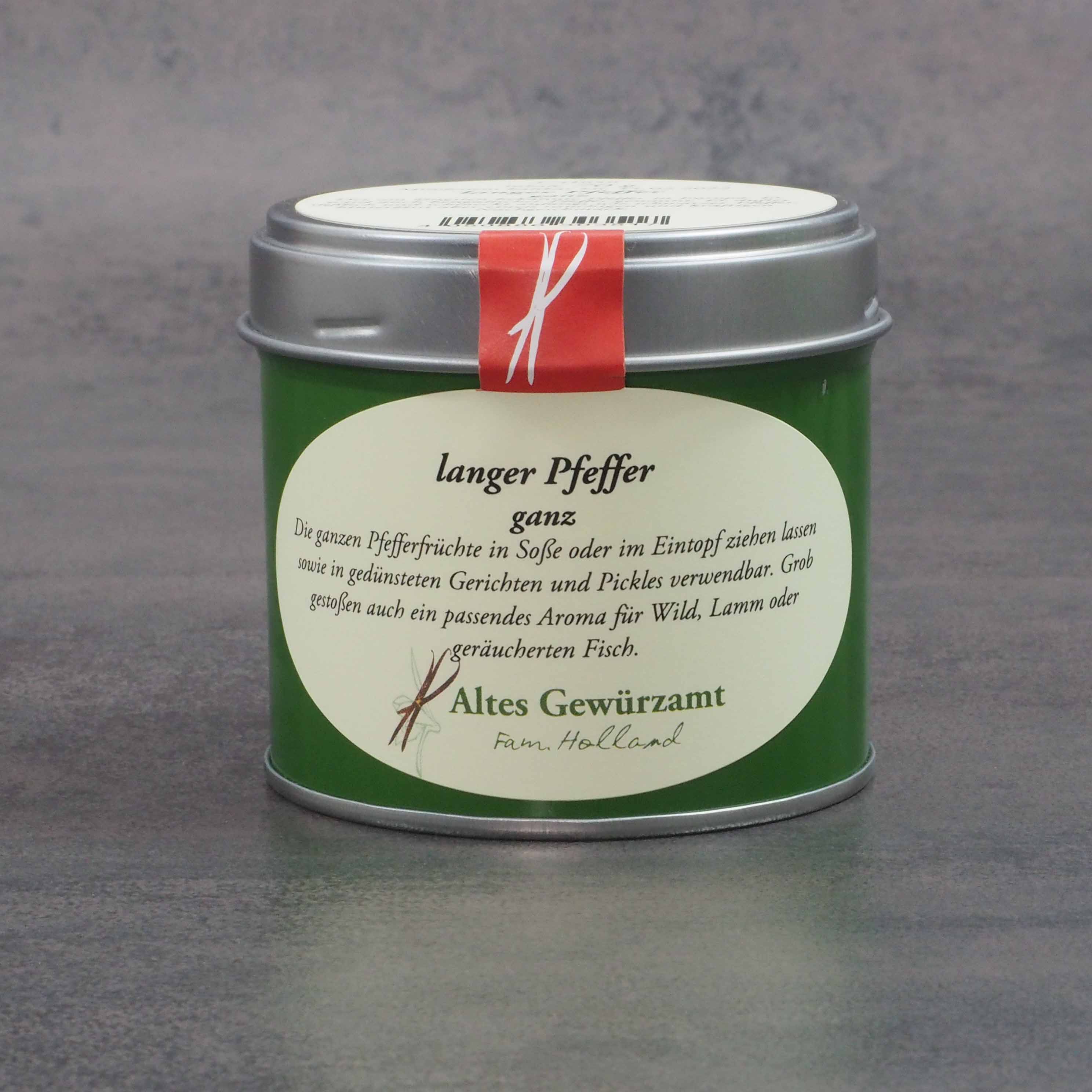 Altes Gewürzamt, langer Pfeffer, ganz, Indonesien 70g