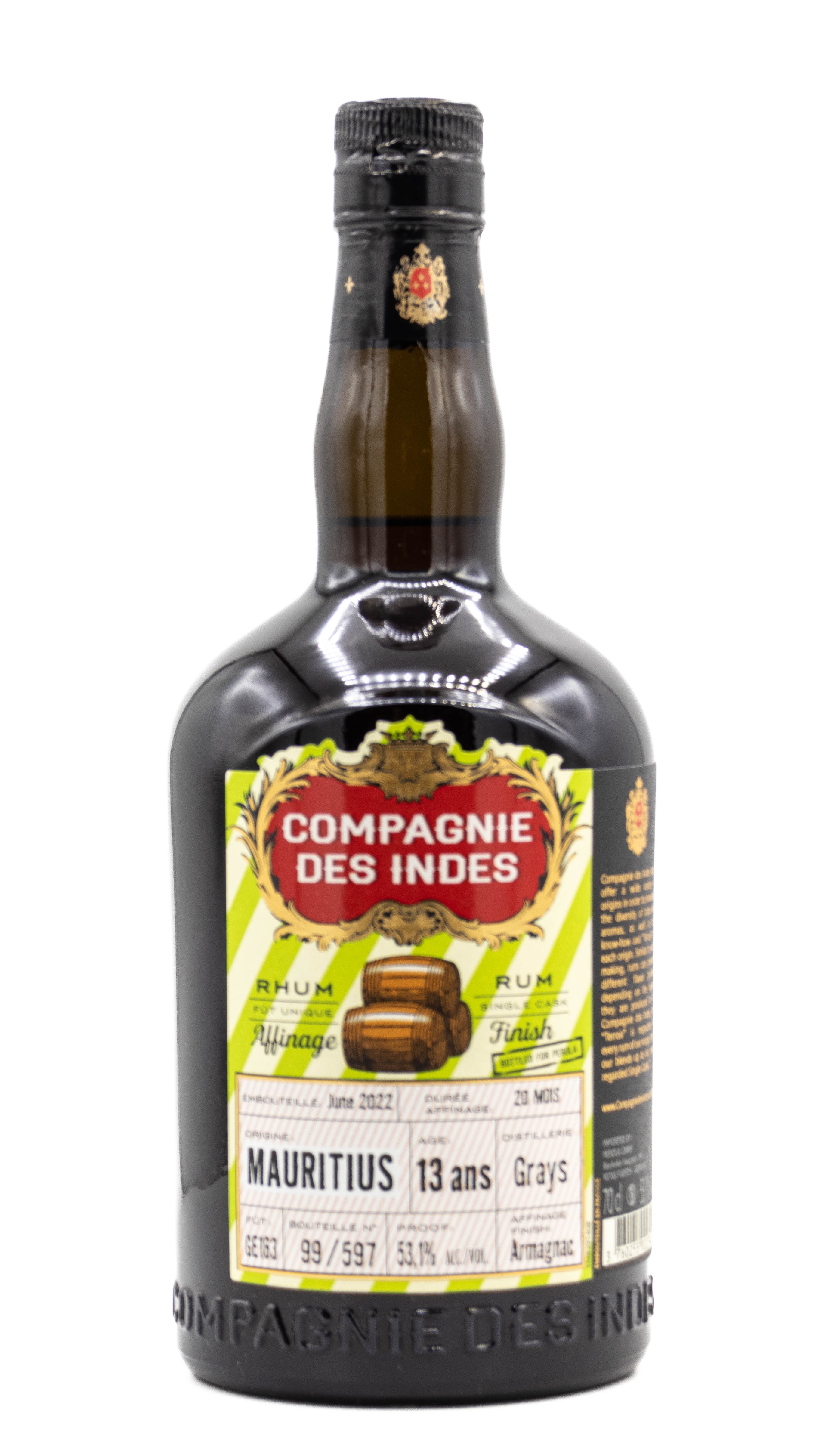 Compagnie des Indes Rum Mauritius Grays 13 Years Ex-Armagnac Single Cask 53,1%