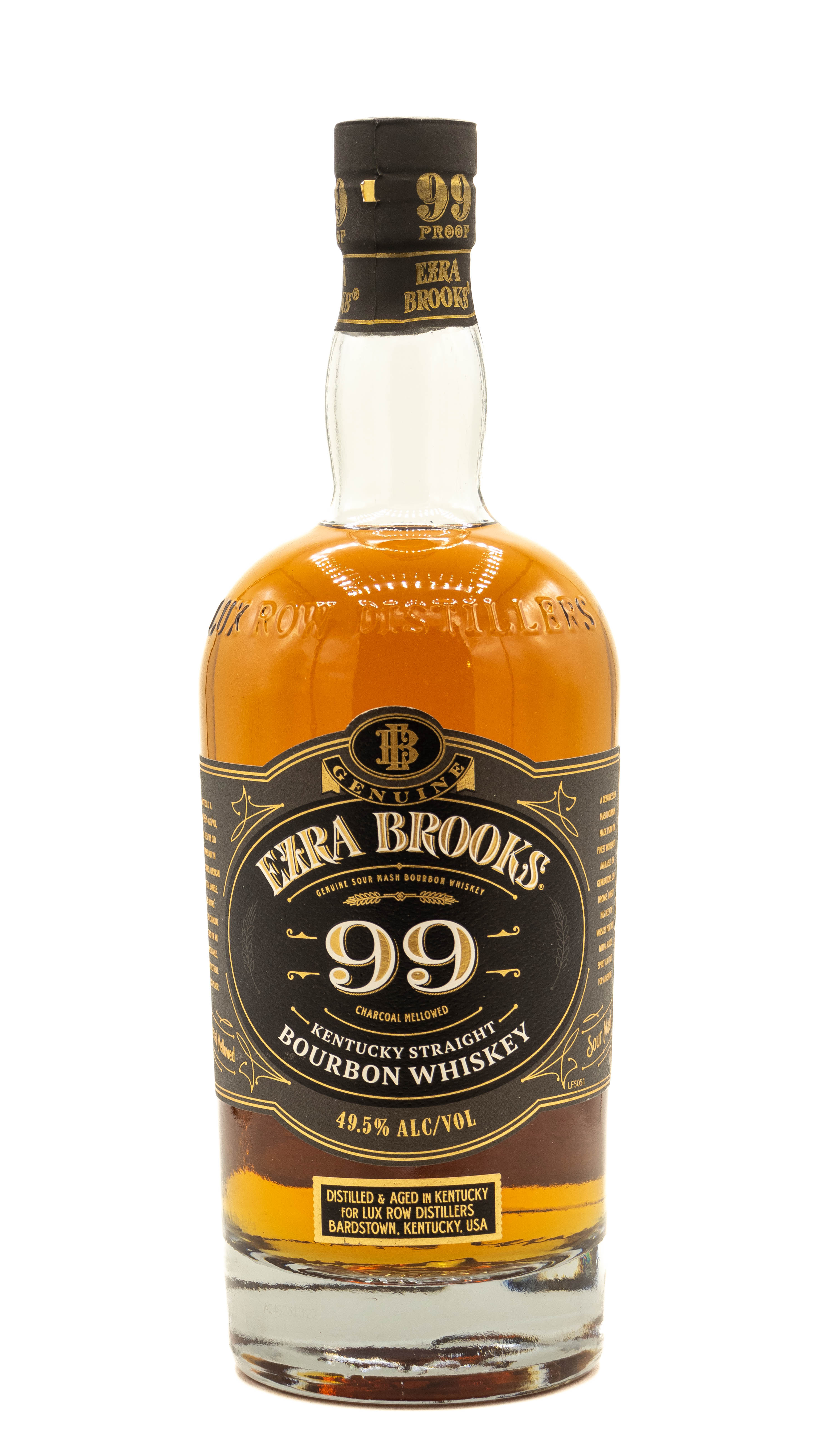 EZRA BROOKS 99 Proof Charcoal Mellowed Kentucky Straight Bourbon Whiskey 49,5%