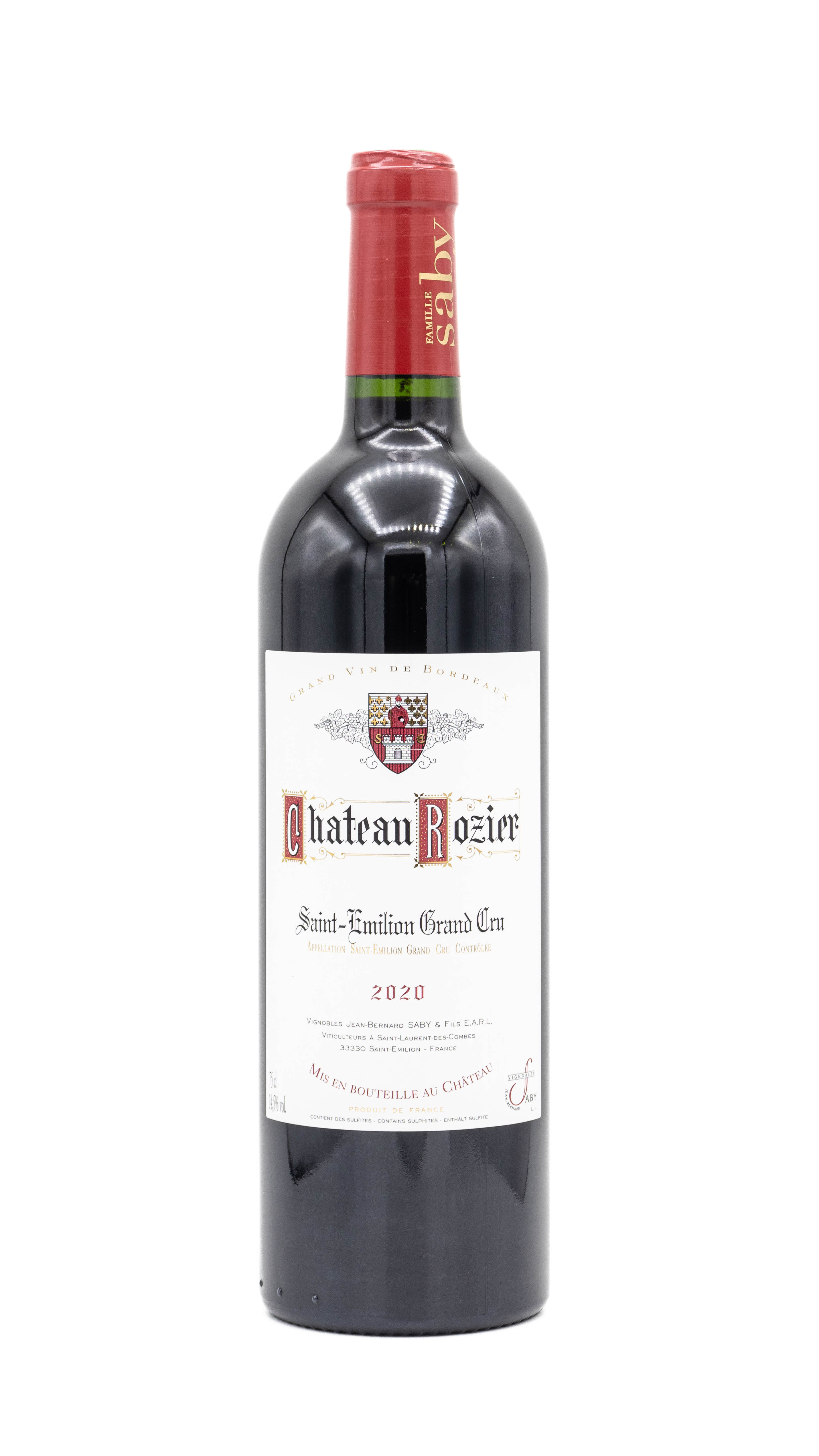 Château Rozier Saint Emilion Grand Cru 2020