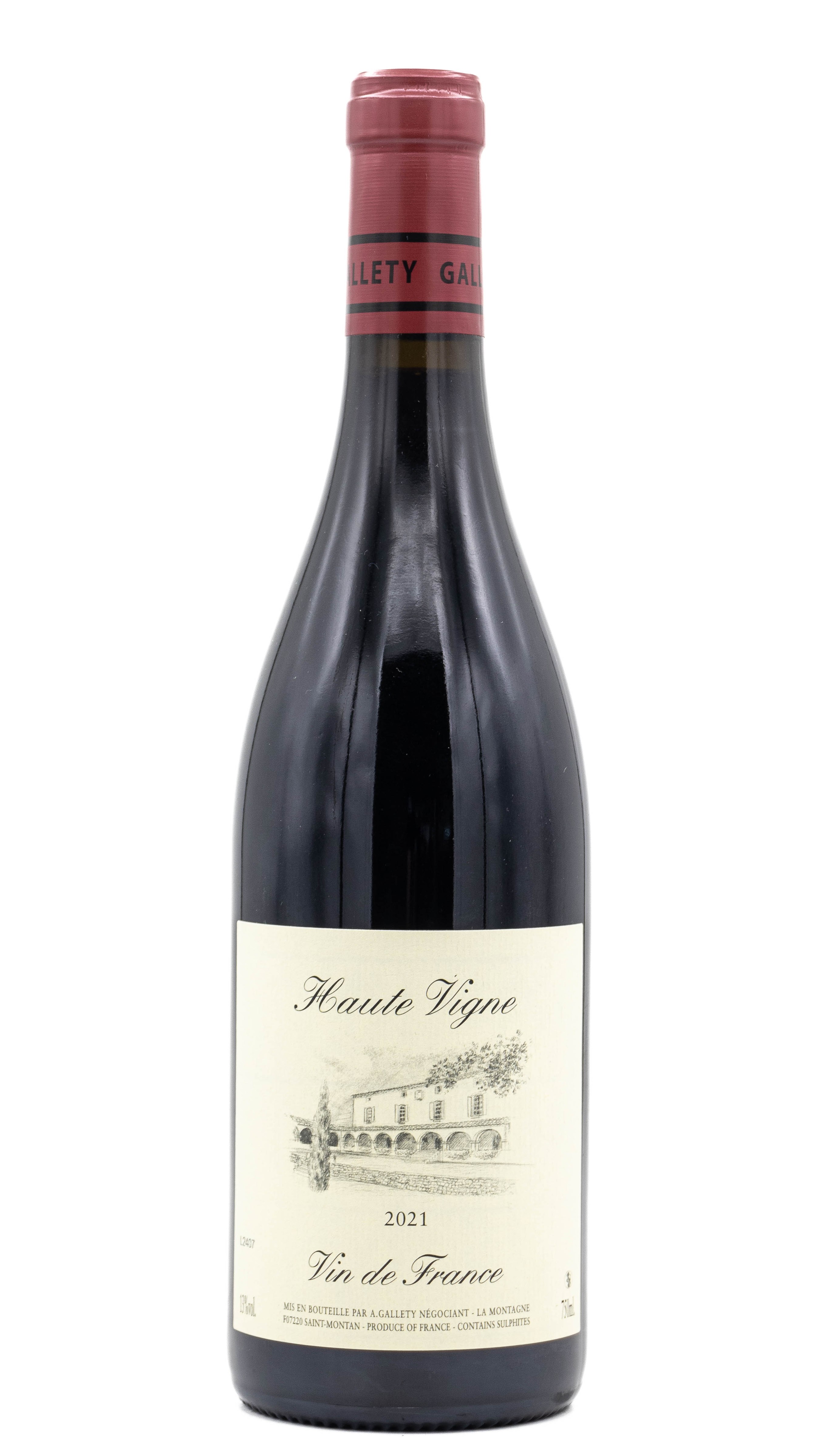 Domaine Gallety, Haute Vigne Rouge Vin de France 2021