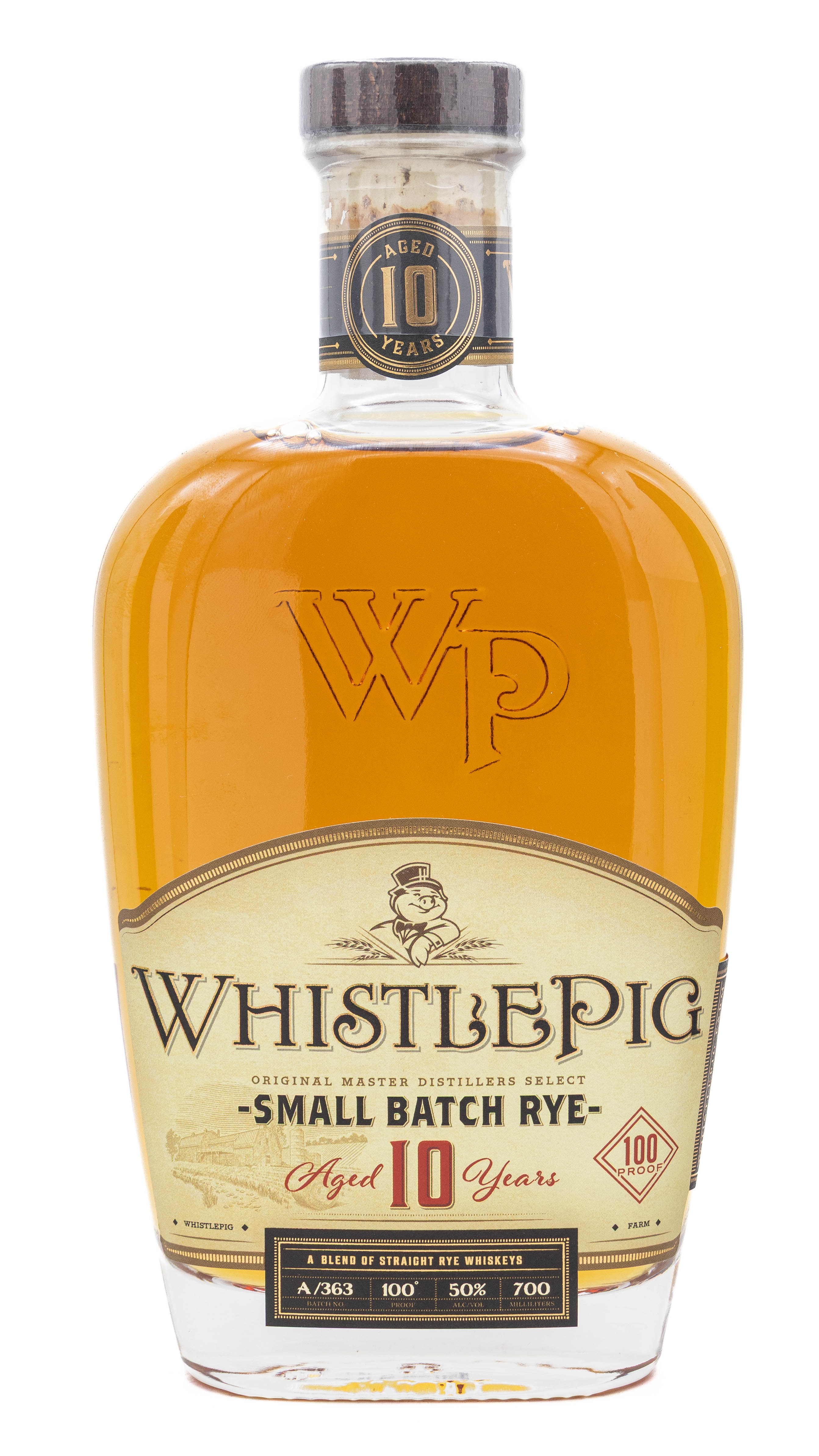 WhistlePig 10 Years Small Batch Rye Whiskey 100 Proof 50%
